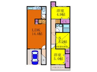 ラカーサ一津屋の物件間取画像